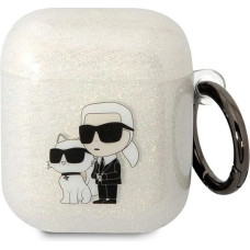 Karl Lagerfeld KLA2HNKCTGT Airpods 1/2 cover transparent Gliter Karl&Choupette