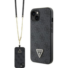 Guess GUHCP14SP4TDSCPK case for iPhone 14 - black Crossbody 4G Metal Logo