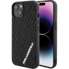 Karl Lagerfeld 3D Rubber Multi Logo case for iPhone 15 - black