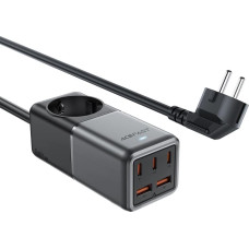 Acefast Z2 GaN 75W PD desktop charger 3x USB-C 2x USB-A - black and gray