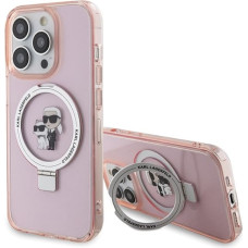 Karl Lagerfeld KLHMP15XHMRSKCP iPhone 15 Pro Max 6.7" pink/pink hardcase Ring Stand Karl&Choupette MagSafe