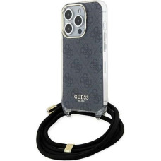 Guess Crossbody Cord 4G Print case for iPhone 15 Pro Max - black