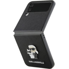 Karl Lagerfeld Saffiano Karl&Choupette Pin case for Samsung Galaxy Z Flip 4 - black