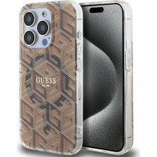 Guess IML GCube MagSafe case for iPhone 15 Pro Max - brown