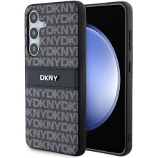 Dkny Leather Mono Stripe & Metal Logo case for Samsung Galaxy S24+ - black