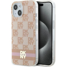 Dkny IML Checkered Mono Pattern & Printed Stripes MagSafe case for iPhone 15 / 14 / 13 - pink