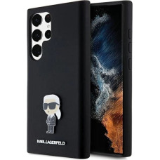 Karl Lagerfeld Silicone Ikonik Metal Pin case for Samsung Galaxy S24 Ultra - black