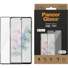 Panzerglass Ultra-Wide Fit Antibacterial Tempered Glass for Google Pixel 7 - with Black Frame