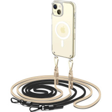 Tech-Protect FlexAir Chain Case with MagSafe for iPhone 15 - Black/Beige