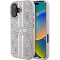 Guess 4G Printed Stripes MagSafe iPhone 16 Case - Pink