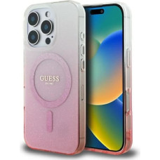 Guess IML Glitter Gradient MagSafe Case for iPhone 16 Pro - Pink