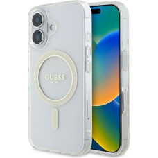 Guess IML Glitter Circle MagSafe iPhone 16 Case - Clear