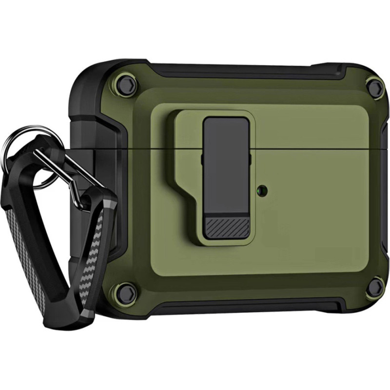 Hurtel Airpods 4 Pro Armor Case with Carabiner - Green