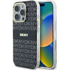 Dkny Repeat Texture Pattern With Stripe case for iPhone 16 Pro Max - black