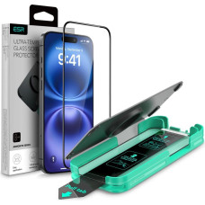 ESR Armorite Tempered Glass for iPhone 16 with Applicator - with Black Frame