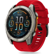 Tech-Protect Silicone Line Strap for Garmin Fenix 5X / 5X Plus / 6X / 6X Pro / 7X / 8 (51 mm) - Red