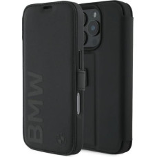 BMW Signature Leather Wordmark Case for iPhone 16 Pro - Black