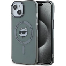 Karl Lagerfeld KLHMP15SHLSCHK iPhone 15 6.1" black/black hardcase IML Metal Choupette Head MagSafe