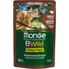 Monge BWILD pouches Cat Large Breed buffalo with vegetables 85 g  - konservi kaķiem