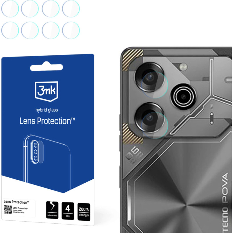 3Mk Protection 3mk Lens Protection™ Hybrid Camera Glass for Tecno Pova 6 Neo