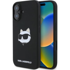 Karl Lagerfeld Etui Karl Lagerfeld Silicone Choupette Head Print MagSafe na iPhone 16 - czarne