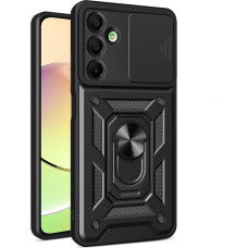 Hurtel Etui pancerne Hybrid Armor Camshield z osłoną aparatu i metalowym ringiem do Samsung Galaxy A16 / A16 5G - czarne