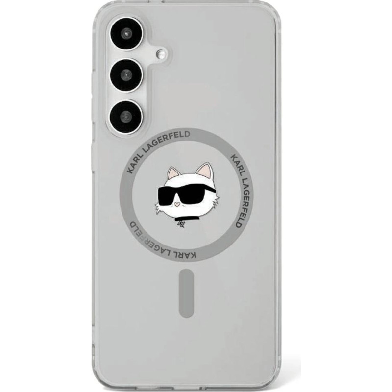 Karl Lagerfeld Etui Karl Lagerfeld Button Choupette Head Printed Logo MagSafe Samsung Galaxy S25 Plus czarny