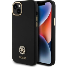 Guess Silicone Logo Strass 4G Case for iPhone 15 Plus / 14 Plus 6.7" - Black