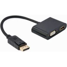 Gembird Adapteris Gembird DisplayPort Male - HDMI Female + VGA Female Black