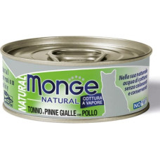 Monge Natural acqua Yellowfin Tuna with Chicken 80 g - konservi kaķiem