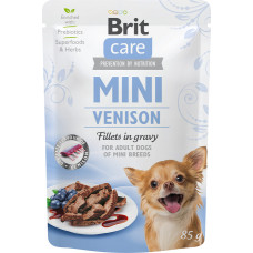 Brit Care Mini wet Venison fillets in gravy 85 g mitrā barība  suņiem