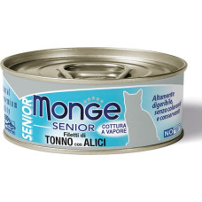 Monge Jelly Tuna Fillet with Anchovies Senior 80 g - konservi kaķiem