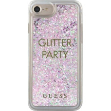 Guess GUHCP7GLUQPU iPhone 6/7/8 /SE 2020 / SE 2022 purple/purple hard case Liquid Glitter Party