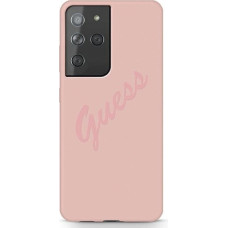 Guess GUHCS21LLSVSPI S21 Ultra G998 pink/pink hardcase Script Vintage