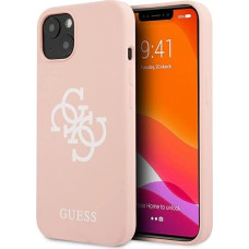 Guess GUHCP13SLS4GWPI iPhone 13 mini 5.4" pink/pink hard case Silicone 4G Logo