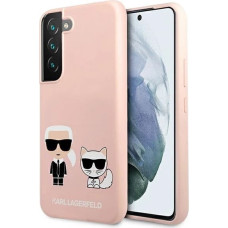 Karl Lagerfeld KLHCS22MSSKCI S22+ S906 hardcase jasno różowy/light pink Silicone Ikonik Karl & Choupette