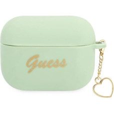 Guess GUAPLSCHSN AirPods Pro cover green/green Silicone Charm Heart Collection