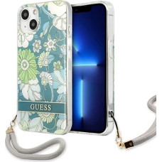 Guess GUHCP13MHFLSN iPhone 13 6.1" green/green hardcase Flower Strap