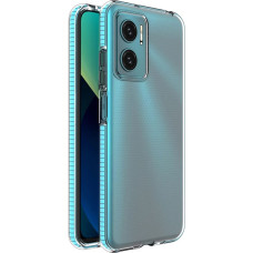 Hurtel Spring Case Cover for Xiaomi Redmi Note 11E /Redmi 10 5G / Redmi 10 Prime+ 5G / Poco M4 5G Silicone Cover with Frame Light Blue