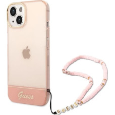 Guess GUHCP14MHGCOHP iPhone 14 Plus 6.7" pink/pink hardcase Translucent Pearl Strap