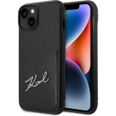 Karl Lagerfeld Signature Logo Cardslot case for iPhone 14 Plus - black