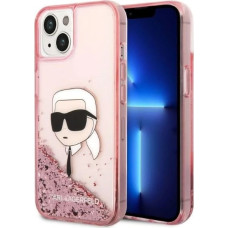 Karl Lagerfeld Glitter Karl's Head case for iPhone 14 Plus - pink