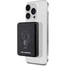 Karl Lagerfeld Inductive power bank KLPBMKIOTTGK 5W 3000mAh black/black Ikonik MagSafe