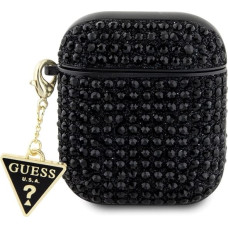 Guess GUA2HDGTPK AirPods 1/2 cover black/black Rhinestone Triangle Charm