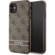 Guess GUHCN61P4SNW iPhone 11 / Xr brown/brown hardcase 4G Stripe