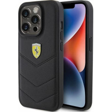 Ferrari Quilted Metal Logo case for iPhone 15 Pro - black