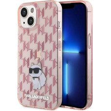 Karl Lagerfeld Monogram Choupette case for iPhone 15 - pink