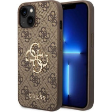 Guess GUHCP15S4GMGBR iPhone 15 6.1" brown/brown hardcase 4G Big Metal Logo