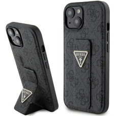 Guess Grip Stand 4G Triangle Strass case for iPhone 15 - black