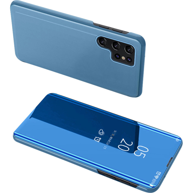 Hurtel Clear View Case for Xiaomi POCO C65 / Redmi 13C with flap - blue